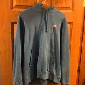 Hoodie sweatshirts, all large. Nike, North Face, Champion, Columbia.